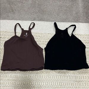 Free People Black and Brown Camisoles